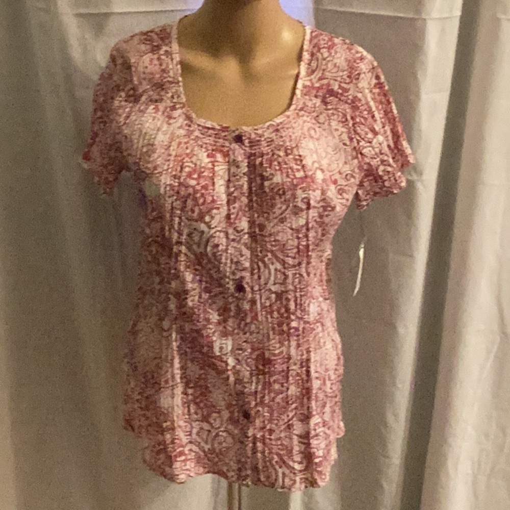Women's Pink Patterned Top 🛍️